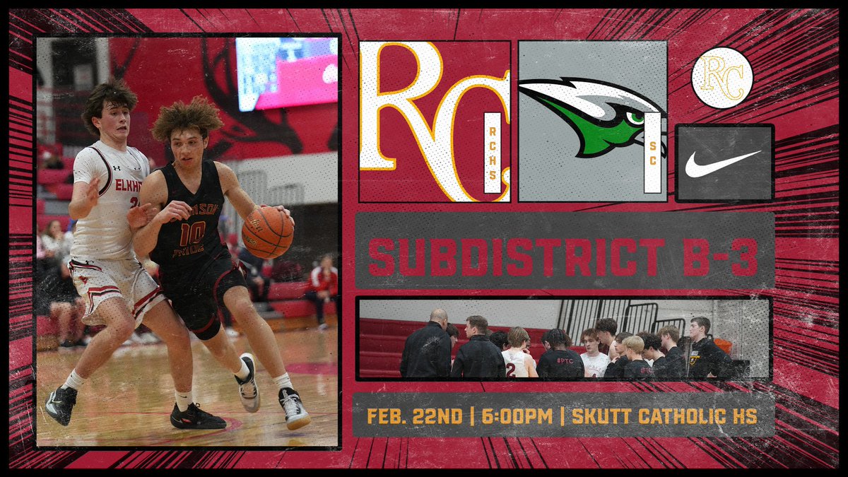 Eyes Up! Head on a swivel! We keep pushing forward. Another opportunity, tonight, to move closer to our goals. #RollPride #PTC 

🚨🚨SubDistrict B-3 Final🚨🚨

⛹🏽‍♂️: Roncalli Catholic 🦁
🆚: Skutt Catholic HS 🦅
📅: Today, Feb 22nd
⏰: 6:00pm
🏫: Skutt Catholic High School