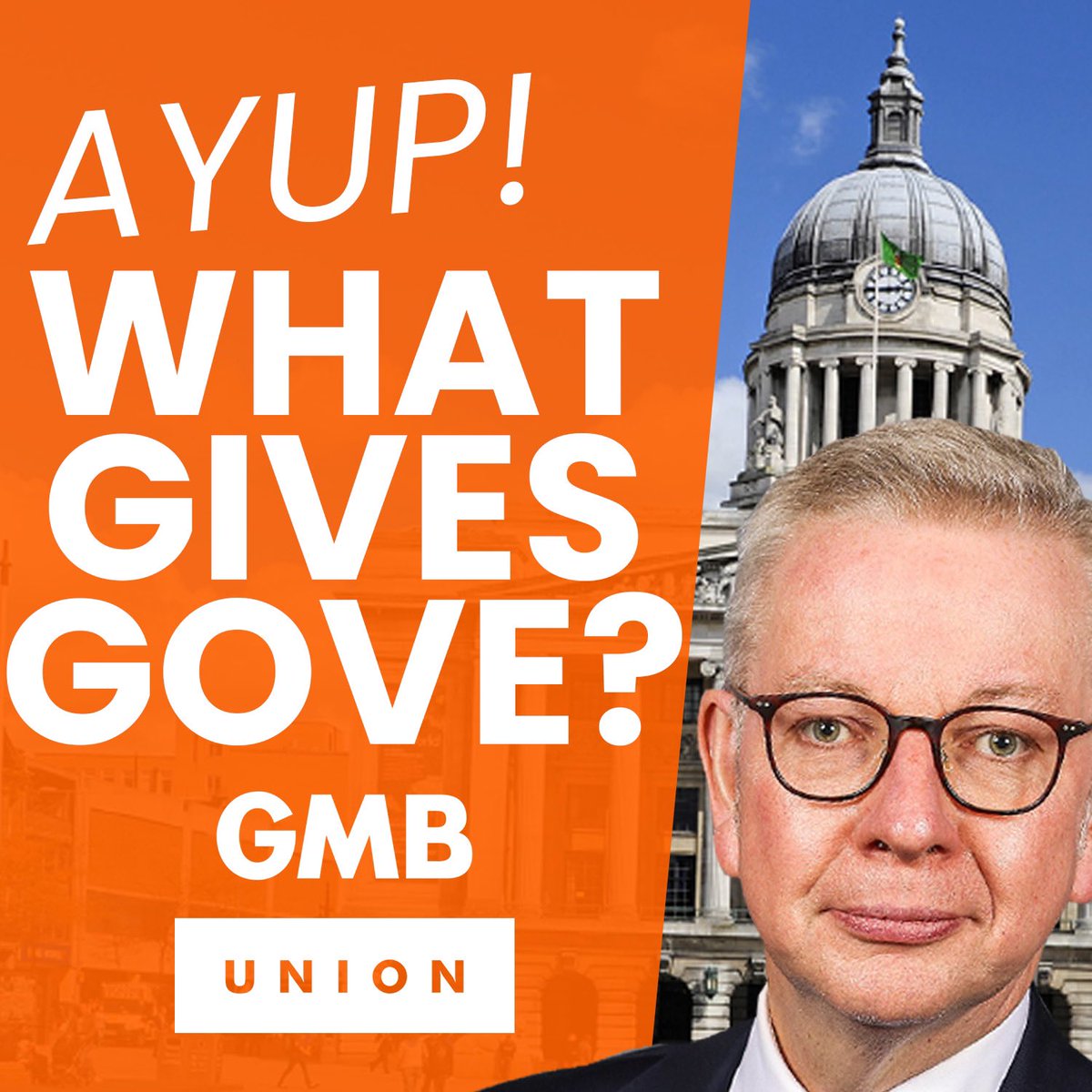 Nottingham’s being ripped off and workers are paying the price. The city’s funding has been cut by more than 40% since 2010 and people are asking, what gives @michaelgove? Add your name to GMBs open letter calling out Gove’s funding hypocrisy. ✍️ at whatgivesgove.co.uk