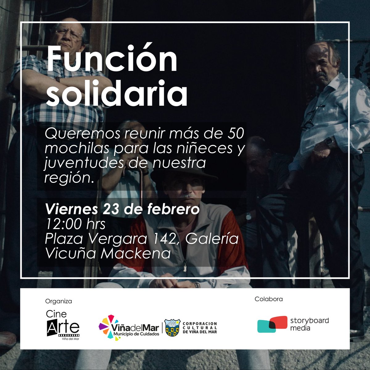 📅 Mañana viernes 23 a las 12:00 horas se realizará nuestra función a beneficio de las niñeces y juventudes. 

🎬 Te invitamos a ver la película “Penal Cordillera” (2023) de Felipe Carmona y a traer tu aporte para reunir más de 50 mochilas con útiles escolares y materiales.