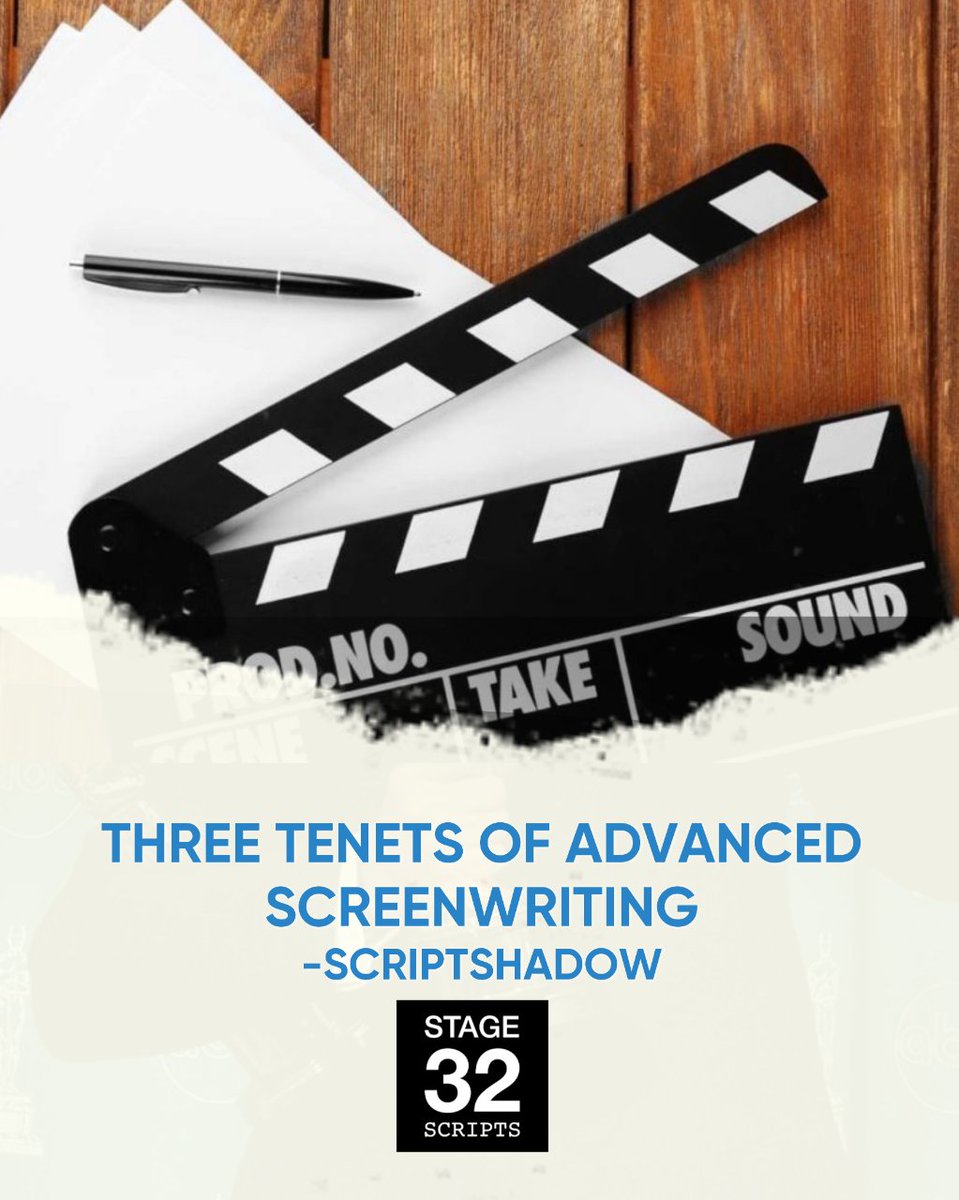 Stage32Scripts's tweet image. Does your script make heavy use of these three tenets?

#writerslife #editing #writertips #screenwriting