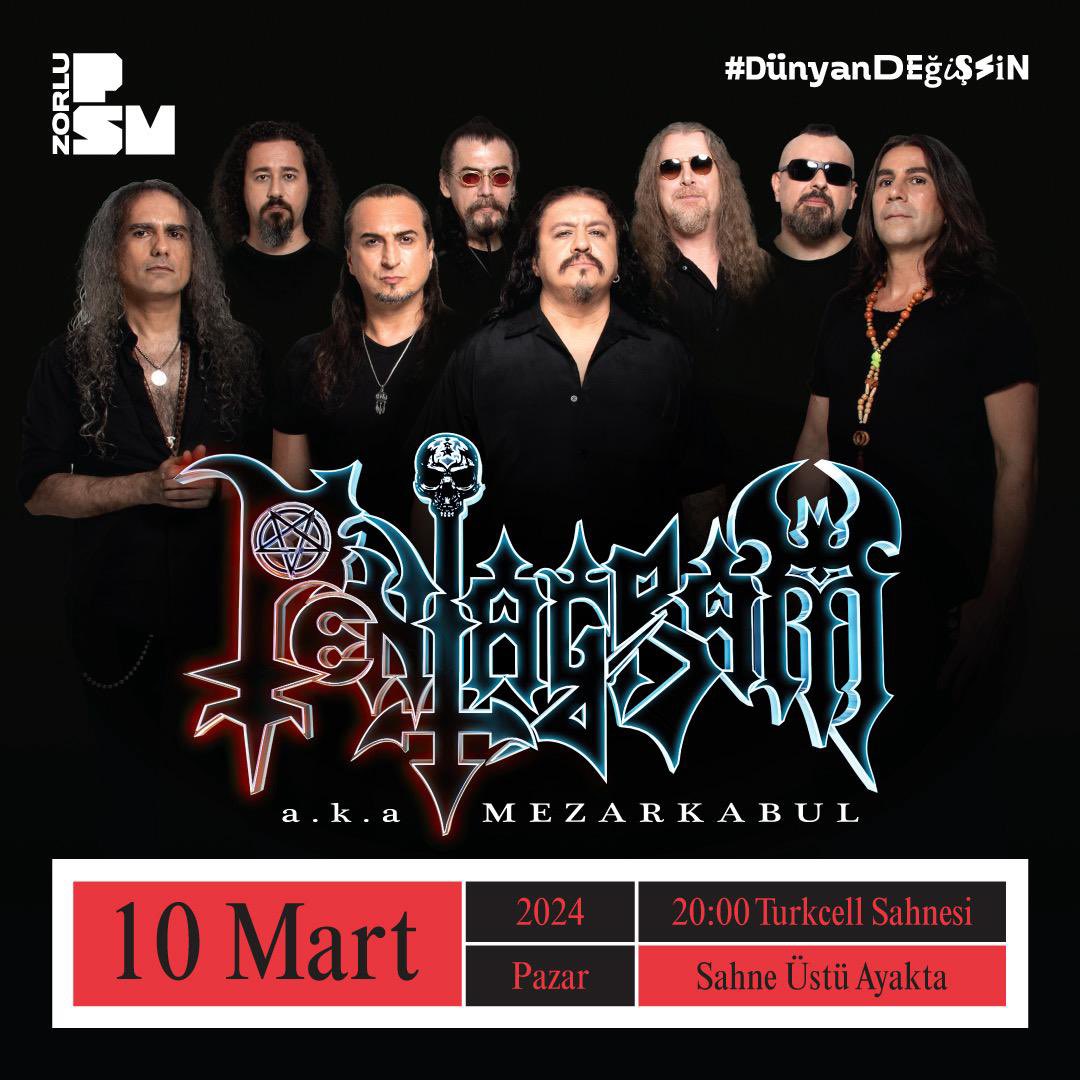 Türk heavy metal müziğinin en önemli temsilcilerinden Pentagram 10 Mart’ta Zorlu PSM’de olacak!

passo.com.tr/en/event/penta…

#DünyanDeğişsin