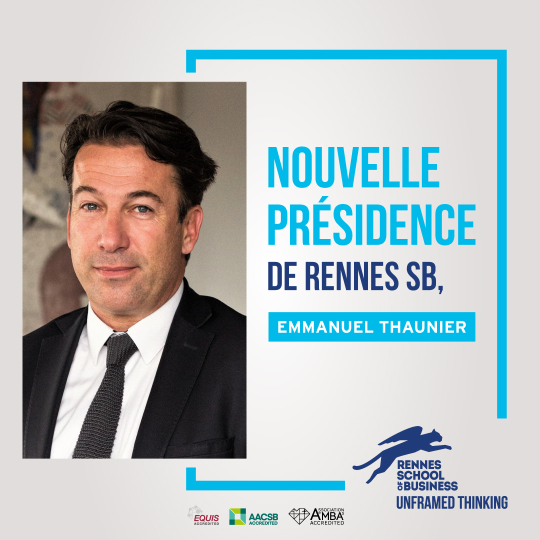 #CommuniquéDePresse
📣 Rennes School of Business annonce l’élection d’Emmanuel THAUNIER à sa Présidence.
Il prend la succession de FRANCOIS CHATEL qui a présidé Rennes School of Business pendant 10 ans.
 
Pour en savoir plus : rennes-sb.fr/ecole1/actu-em…
 
#UnframedThinkers