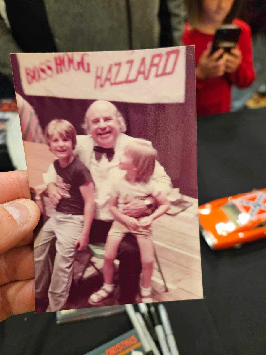 #TBT This past weekend at a signing event, a fan showed Tom a picture of Boss Hogg appearing at a convention in the 1980’s. A blast from the past!