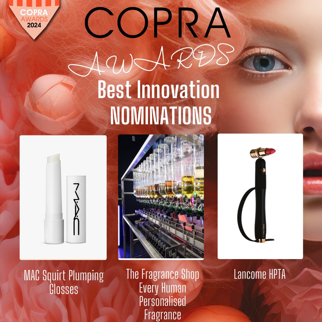 Copra (@copraorg) on Twitter photo Copra Awards 2024 Nomination Time! Congratulations to all our #COPRAawards 2024 Finalists! In the Category of Best Innovation...the nominations are :
<a href="/MACcosmetics/">Mâ˘Aâ˘C Cosmetics</a>
@The
Fragrance Shop
<a href="/LancomeUK/">Lancôme UKI</a> Copra Awards 2024 Nomination Time! Congratulations to all our #COPRAawards 2024 Finalists! In the Category of Best Innovation...the nominations are :
<a href="/MACcosmetics/">Mâ˘Aâ˘C Cosmetics</a>
@The
Fragrance Shop
<a href="/LancomeUK/">LancĂ´me UKI</a>