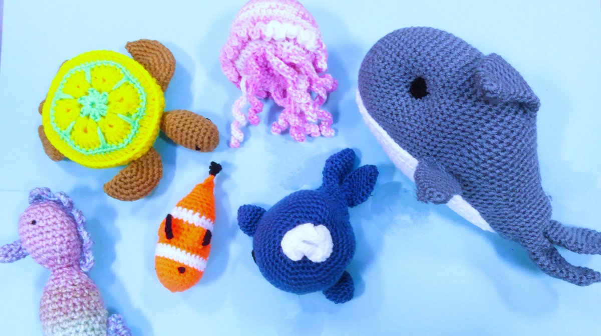 Check out these beautiful crocheted sea creatures our Crochet Club at #CoppullLibrary made for #LancsLittleSteps 
Find a Little Steps session near you
events.apps.lancashire.gov.uk/w/webpage/upco…