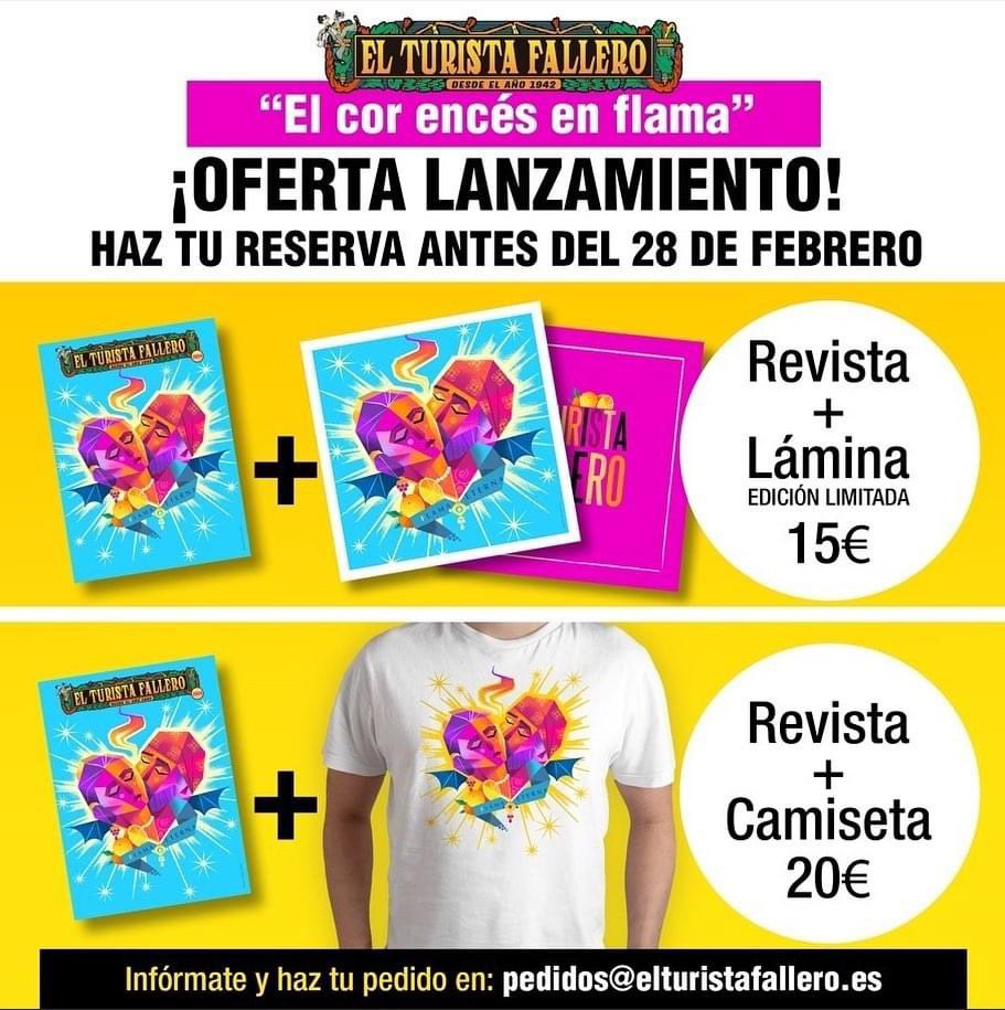 ¡No te quedes sin el ejemplar de El Turista Fallero! 👉 Recuerda que puedes hacer tu reserva antes del 28 de Febrero y disfrutar de esta fantástica promoción.

#Fallas1A #Falles24 #colaboradores #Valencia