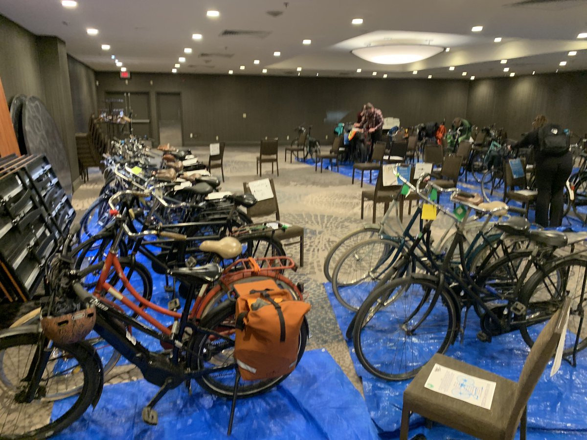 The bike storage at Winter Cycling Congress is pretty, ahem, suite.