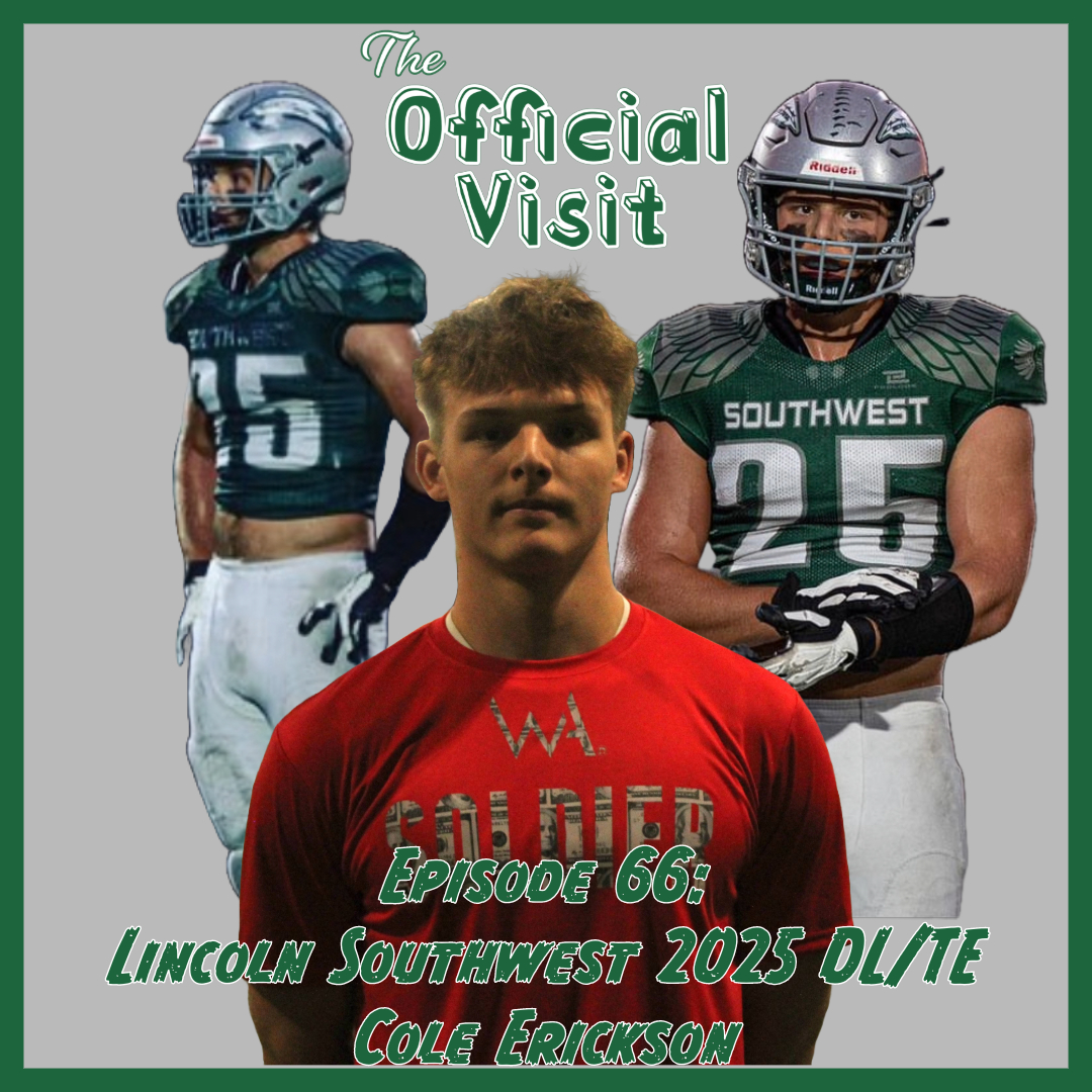🚨NEW EPISODE🚨

Lincoln Southwest's beast in the trenches, 2025 DL Cole Erickson, joins me on the latest Official Visit.

Cole talks:
- Lincoln Southwest 🏈
- Family football background
- Growth and leadership
- Offer from <a href="/UNIFootball/">UNI Football</a> 
- Recruiting news
- and more!!

Watch