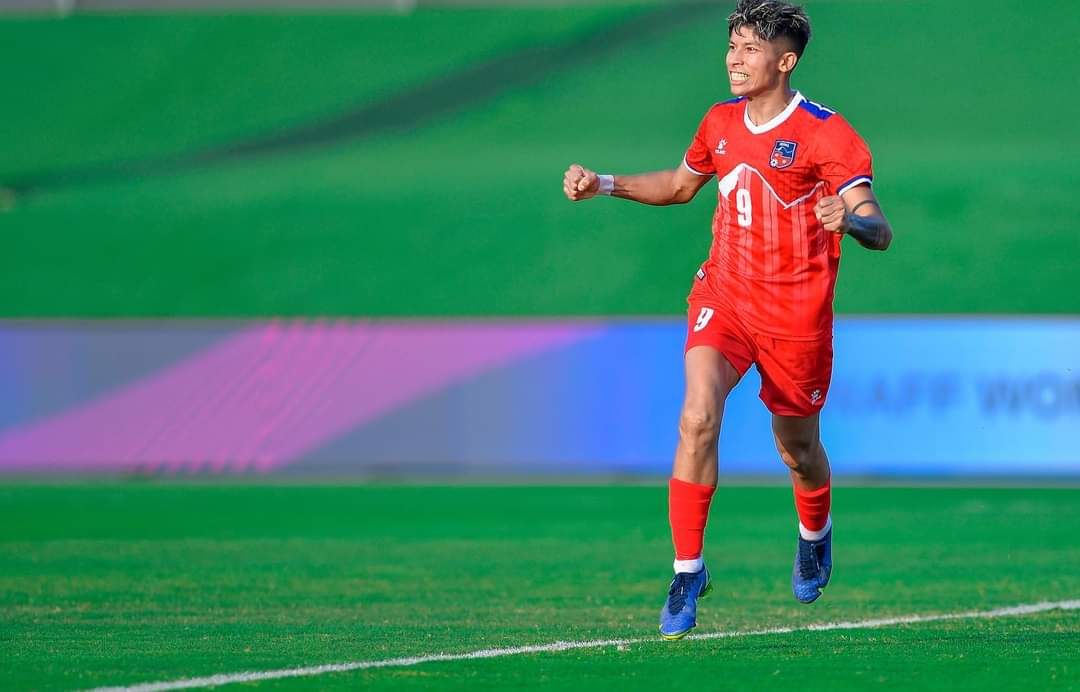 Congratulations Sabitra Bhandari   FOR 50 GOAL ... Highest goal scorer for Nepali Footaball . G.O.A.T 🇳🇵...  What a player she is ...  ❤