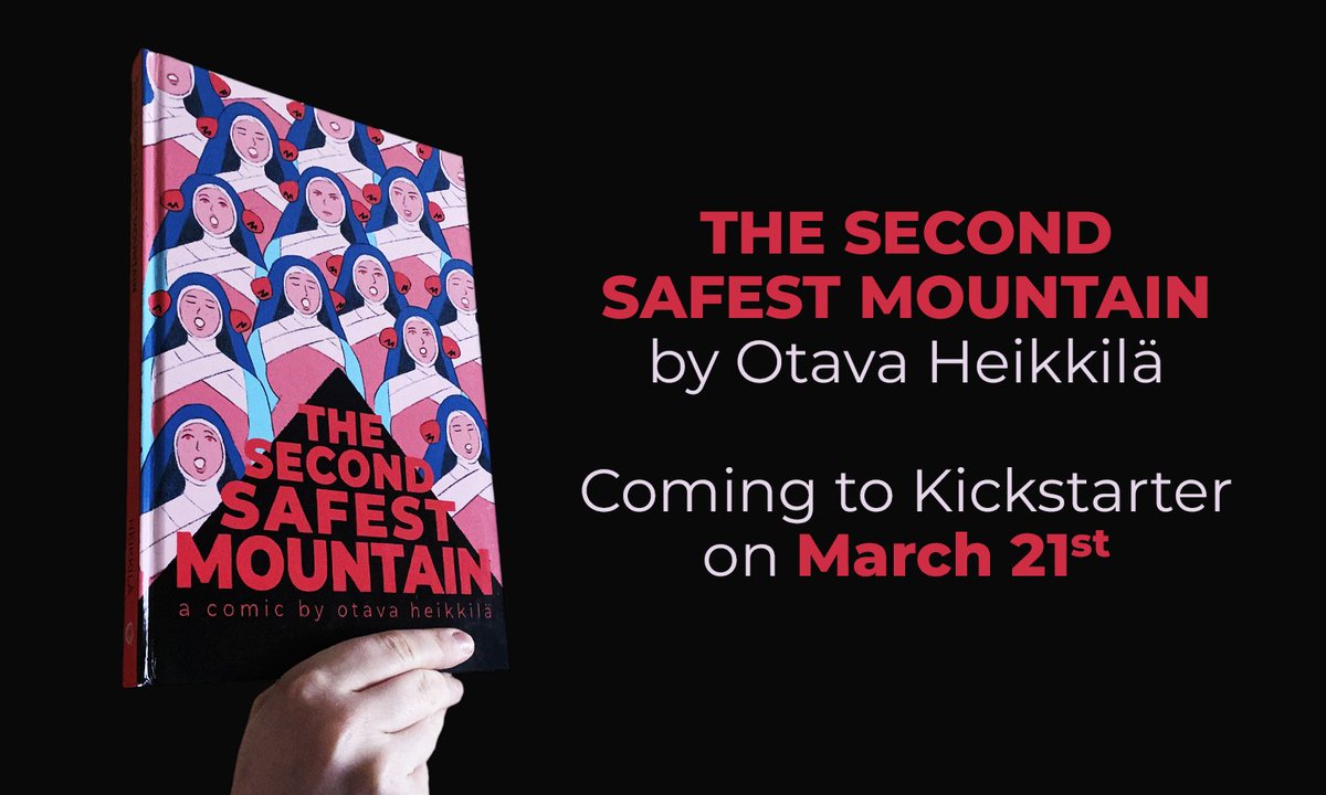 The hardback edition of THE SECOND SAFEST MOUNTAIN by @claystorks is coming to Kickstarter! A dark graphic novella about the repercussions of leaving the mountain dedicated to sacred women. 🔺 Sign up for an email notification on launch here: kickstarter.com/projects/quind…