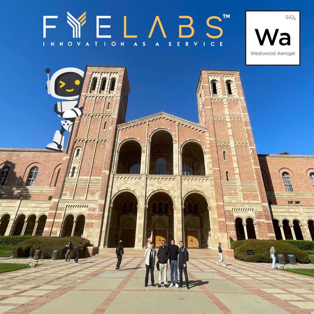 😄🤝Great visiting our new customer Westwood Aerogel at their lab at @UCLA! We’re excited to be working on #automation for their #manufacturing process for the next generation of #insulatingmaterials. Thanks to Daniel & Patricia for showing our @FYELABS team around! #NewTech