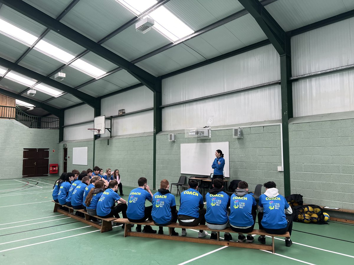 CorkSports's tweet photo. 🤩🏐 @CorkSports TY Sports Coaching Programme Module 5 with @VolleyballIRL 🙌🏻

👏🏻 Big thanks to @colaistetreasa for hosting!

🏐 @MacswineyCc 
🏐 @CBSCharleville 
🏐 @erccarrigaline
🏐 @CarrignafoyCC 
🏐 @ColTreasaSport 

➡️ Next up module 6 with @AD_Ireland 

#ActiveCorkSchools https://t.co/ke0ShvYmNu