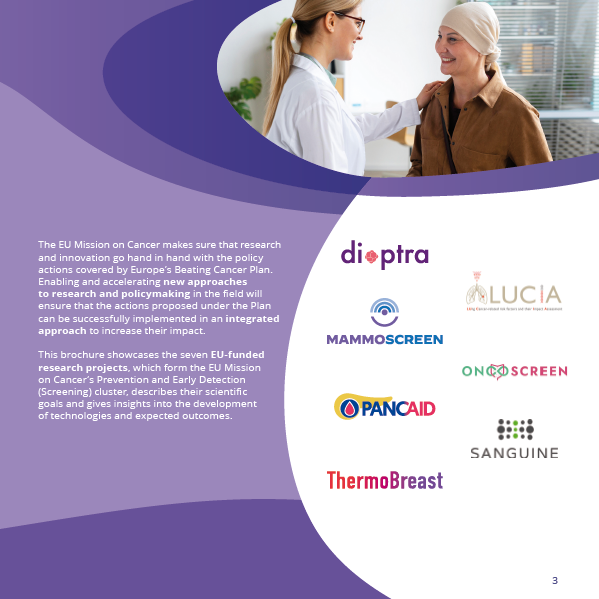thermobreast's tweet photo. 📣 Delighted to share a resource on the Prevention and early detection (Screening) cluster, which ThermoBreast is proud to be part of. Explore the result of our collaborative effort - a brochure containing information on the cluster projects united under the EU Mission on Cancer. https://t.co/Qfj2CykRbl