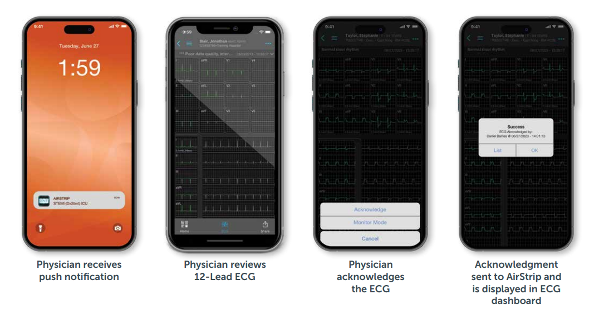 AirStripHealth's tweet photo. Get notified about STEMIs right on your mobile device! Fast access to 12-Lead ECGs impacts door-to-balloon time. With AirStrip Cardiology, view, edit, &amp; confirm 12-Lead ECGs instantly. #HealthTech #Cardiology #STEMI #MobileHealth
https://t.co/VTDcuwhn07 https://t.co/3RBAH2YBhs
