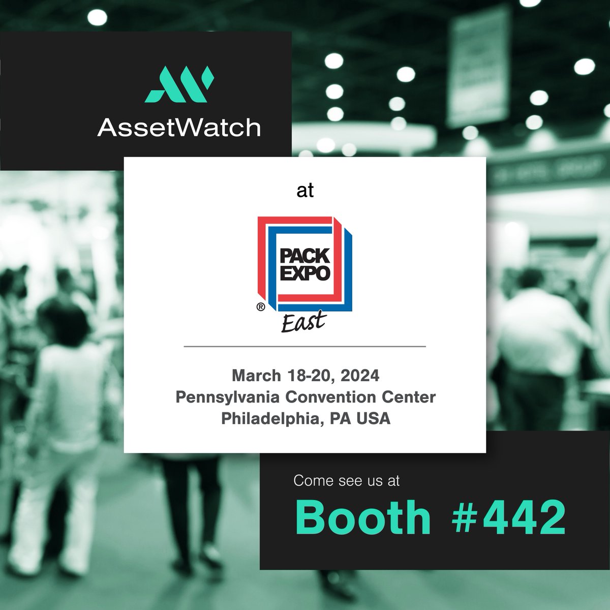 Next month, the AssetWatch team will be at #PACKEXPOEast. Join us in booth #442 to discover the future of #packaging #reliability programs. Not registered yet? Secure your spot at bit.ly/3OQ5xse @packexposhow #PackExpo #conditionmonitoring #maintenance