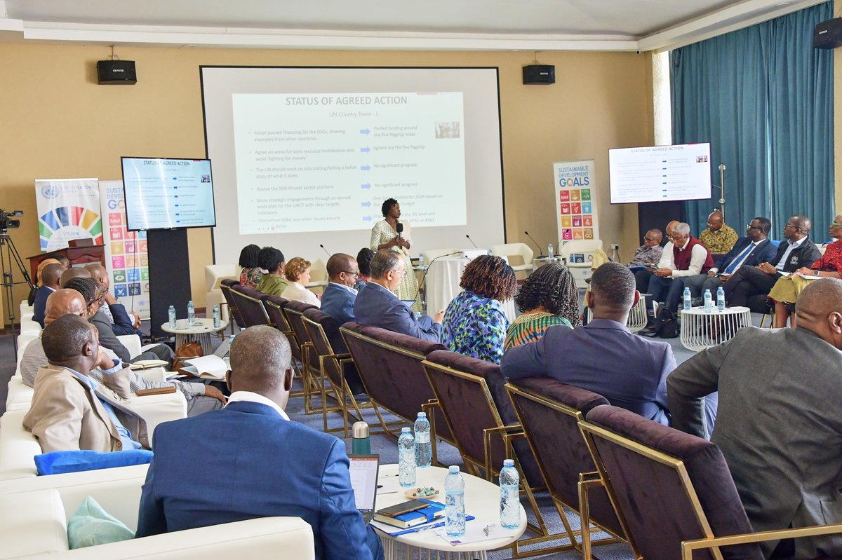 UNinUganda's tweet photo. .@SusanNamondo: Today, we have discussed the six transitions essential for effectively accelerating the achievement of the #SDGs. These transitions are vital for aligning efforts and resources towards achieving the broader objectives outlined in the #SDGs . #UNCTRetreat2024 https://t.co/5bQIWxIJC8