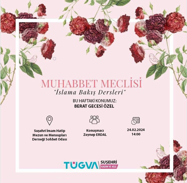 Tüm hanım kardeşlerimiz davetlidir.🌹😊