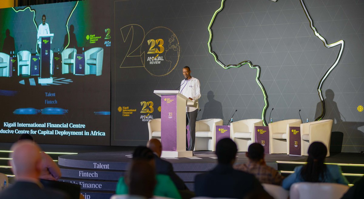 Kigali_IFC's tweet photo. #KIFCAnnualReview2023 our CEO @Nbarigye remarked: "Over the past year we have witnessed remarkable achievements. From attracting new investments to advancing financial inclusion initiatives, our collective efforts have propelled us forward on the path of sustainable development." https://t.co/bA3YMVcbIC