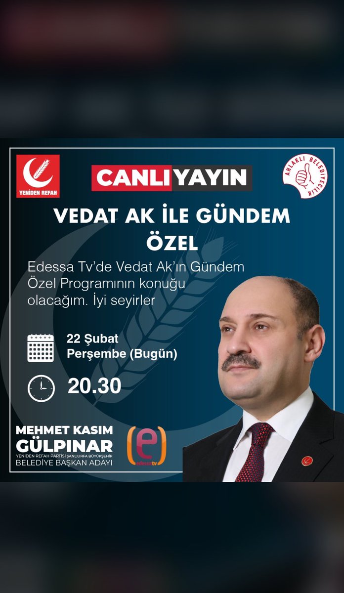 Yeniden Refah Karaköprü (@refahkarakopru) on Twitter photo 