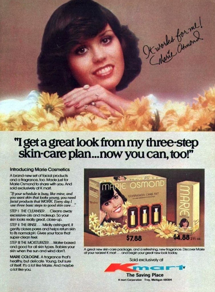 Sometimes, you all amaze me with the things you're able to find from the archives!!😂 Who remembers getting my Complexion Care Set back in 1977?? 

"Young, but sure of itself. It's a lot like Marie."🤣 🤣