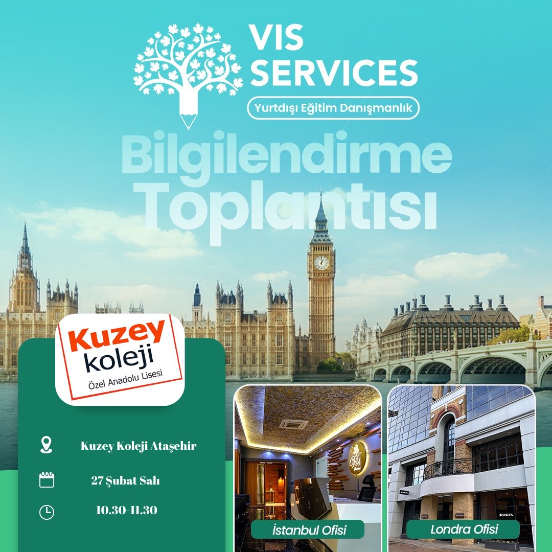 27 Şubat Salı günü Kuzey Kolejindeyiz. 

Detaylı Bilgi
🌐 viss.com.tr

Mail
📬 info@viss.com.tr

Whatsapp
📱+90 533 233 21 86

***
#yurtdışıeğitim #academia #universityoflondon  #student #premium #yurtdışıburs #hazırlıkprogramı #foundation