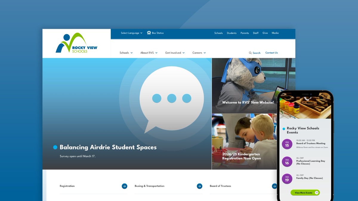 Congrats to @rvsed on the launch of their new division website with Rally! The website highlights the information parents need most in a mobile friendly custom design. We're looking forward to getting all the school websites online soon! #Websites #SchoolPR