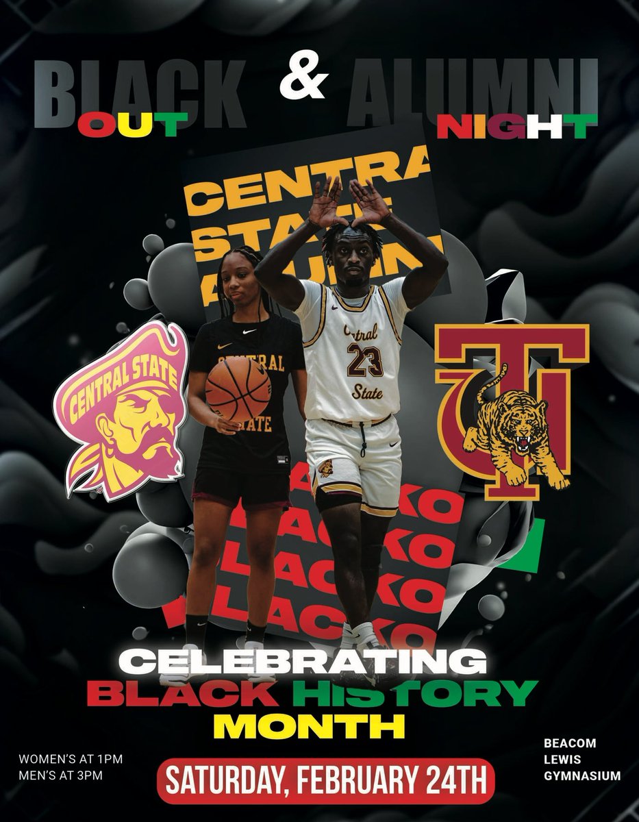 Let's turn up the Marauder Pride as we take on Tuskegee University!! This Saturday is the BlackOut/Alumni Game! Game 1 @ 1pm and Game 2 @ 3pm. See you there!!!!!! #marauders #siac #ncaa #dIl #centralstateunversity
