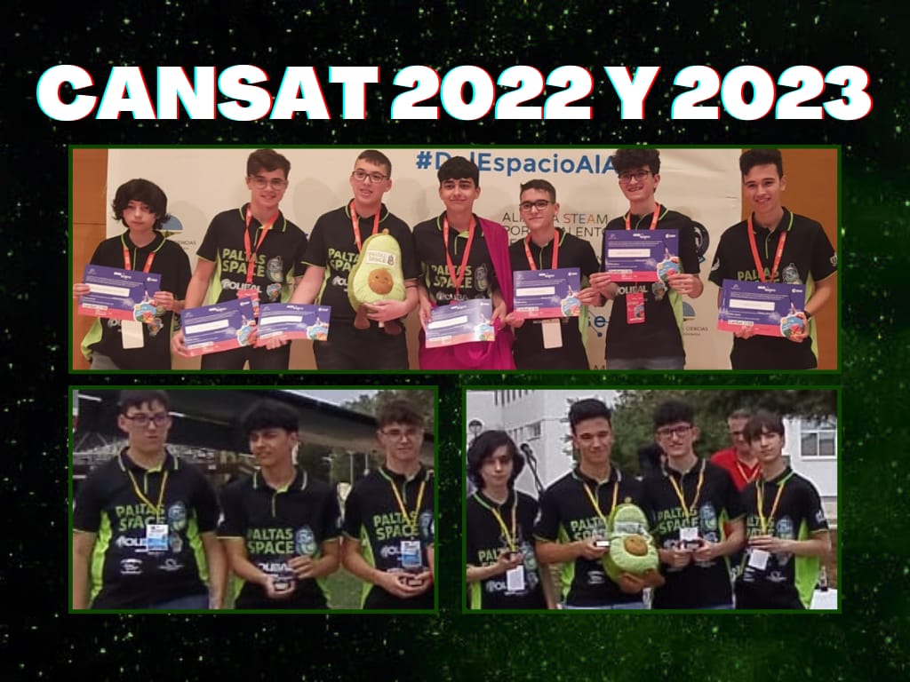 PaltasSpace's tweet photo. Os mostramos nuestro paso por el CanSat de estos últimos 2 años. En 2022, ganamos la fase regional de Murcia y llegamos a la fase nacional en Granada. En 2023 nos quedamos en la fase regional, pero no sin antes dar guerra. ¡Preparaos para este 2024! https://t.co/5ADZK7r42B