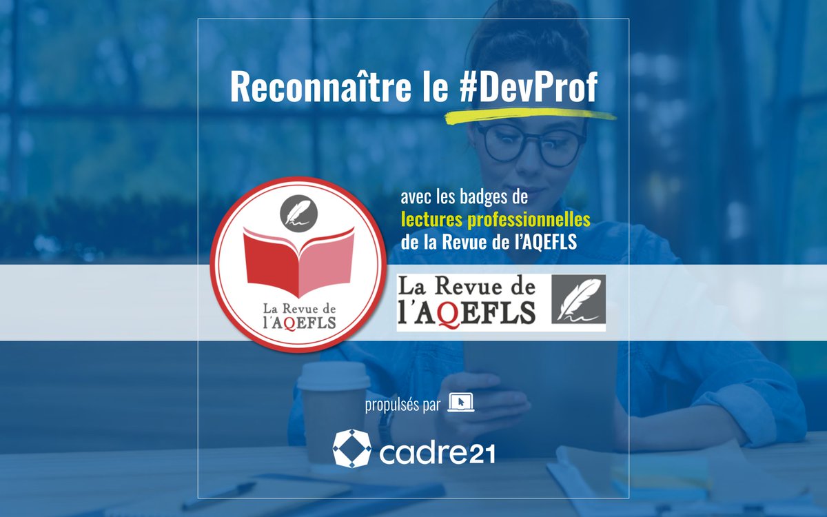 CADRE21 (@lecadre21) on Twitter photo Le nouveau badge de lectures professionnelles pour La revue de l’ <a href="/AQEFLS_officiel/">AQEFLS_officiel</a>, Vol. 36, no 1 est maintenant en ligne.
Faites la lecture de trois articles et demandez votre badge: cadre21.org/badges/la-revu… Le nouveau badge de lectures professionnelles pour La revue de l’ <a href="/AQEFLS_officiel/">AQEFLS_officiel</a>, Vol. 36, no 1 est maintenant en ligne.
Faites la lecture de trois articles et demandez votre badge: cadre21.org/badges/la-revu…