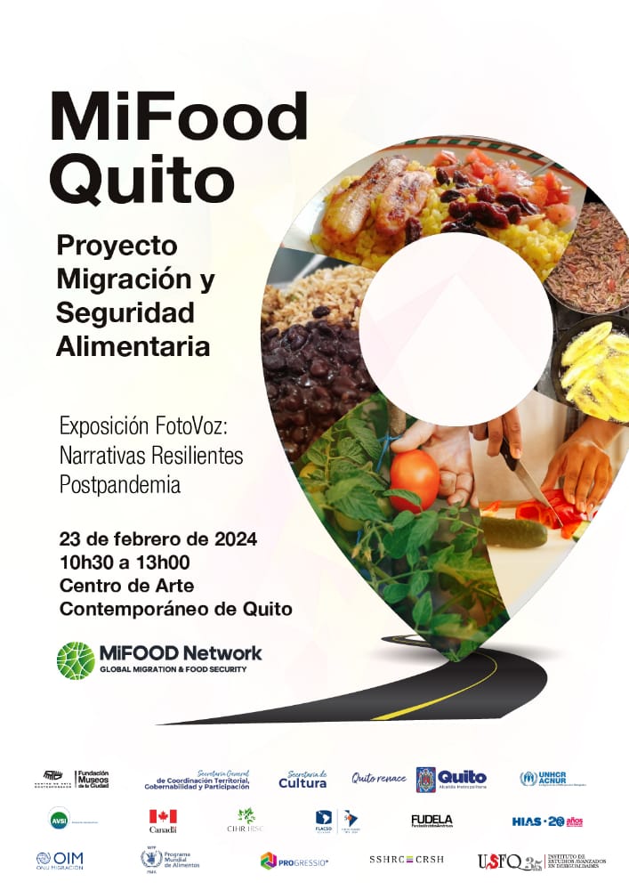 progressioecu's tweet image. #MiFood te invita a conocer los avances del proyecto Migración e (In)seguridad Alimentaria en Quito!

📅 Fecha: Viernes 23 de febrero 2024.
📍Lugar: Centro de Arte Contemporáneo Quito.
⏰Hora: 10h30 - 13h00.
👉 Registro:
forms.gle/ZBxLMXYQLeup1H… +info: usfq.edu.ec/es/eventos/mif…