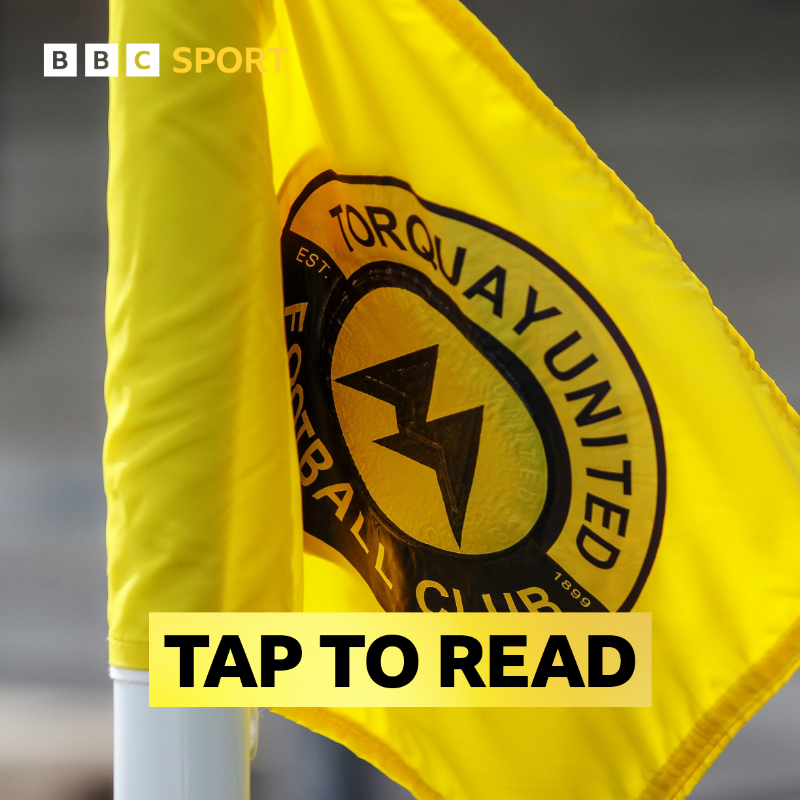 BBCMOTD's tweet photo. Torquay United are set to go into administration.