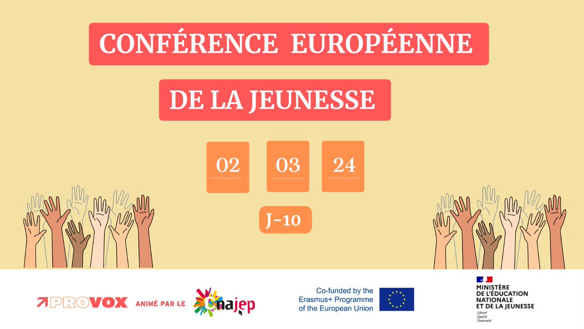 La prochaine Conférence Européenne de la Jeunesse se déroulera à Gand en Belgique dans 10 jours 🗓️! ➡️Il s'agit de la 2ème Conférence de la campagne #Provox sur l'objectif pour les jeunesses européennes n°3 Sociétés Inclusives 🫶 @Cnajep @UEFrance @Jeunes_gouv