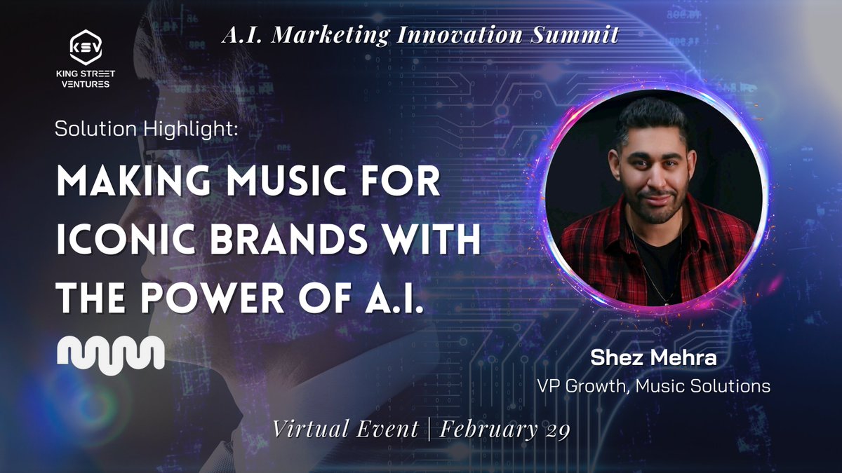Join @massivemusic and others as we discuss the future of #ArtificialIntelligence and marketing. 🎶 Register: bit.ly/4bOjoZM