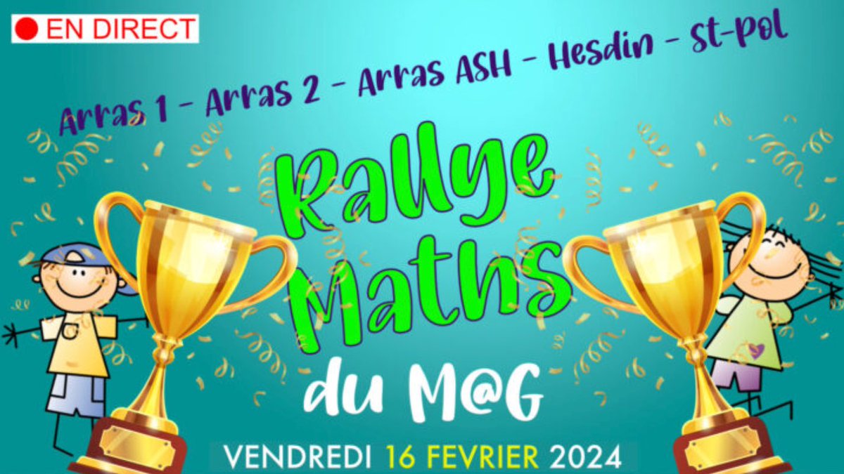 LeMAGwebtv's tweet photo. 🆕 Revivez l’un des 4 niveaux des Rallyes Maths du M@G avec votre classe en REPLAY :

https://t.co/nHrmW5KGI4 https://t.co/jDGFkq8BPQ