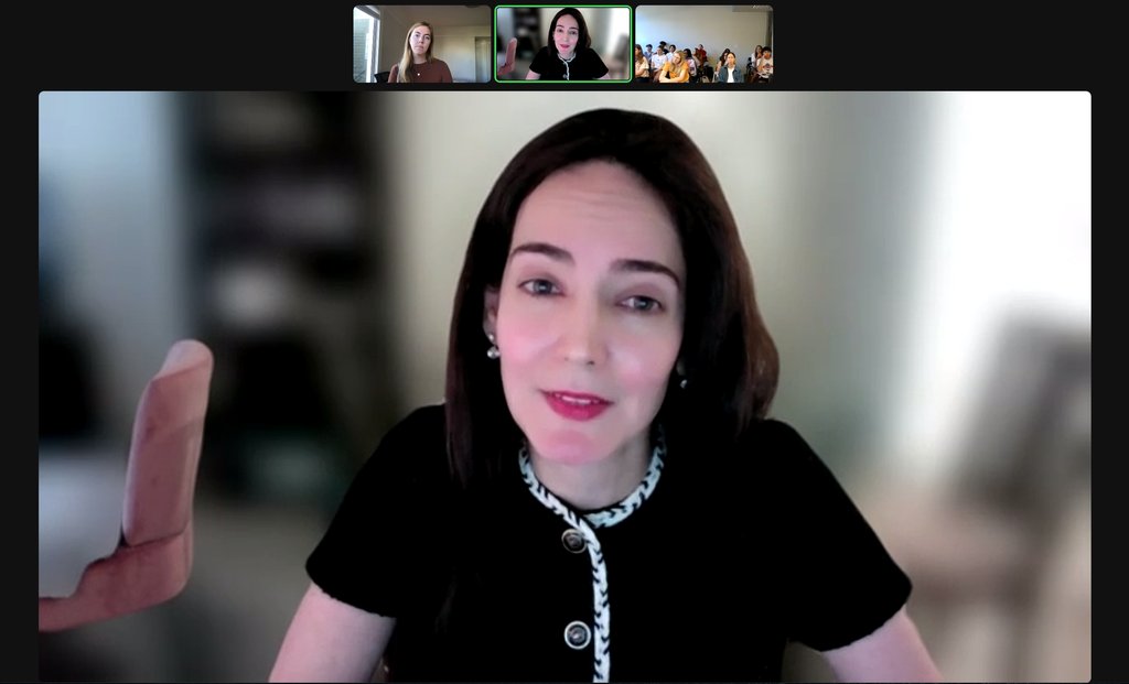 Last October, <a href="/YasmineTaeb/">Yasmine Taeb</a> visits Westmont College to talk about introductory course on political theory.