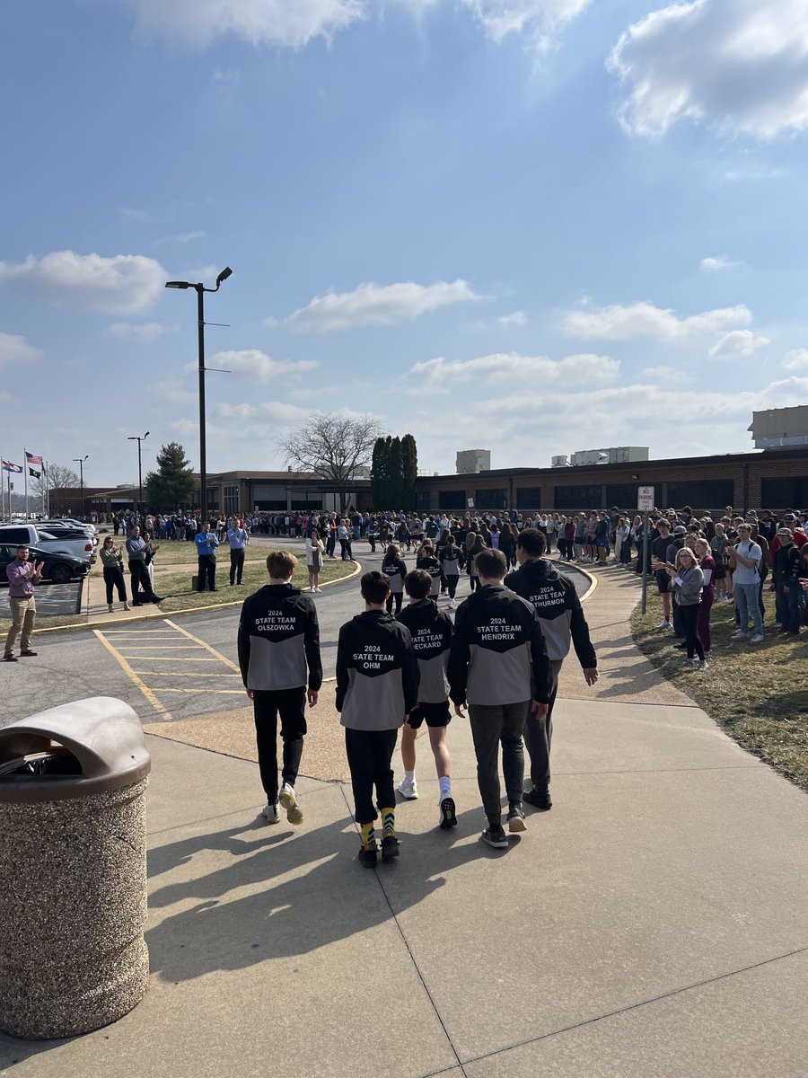 Lots to celebrate today…. State send off for the Jaywalkers, Girls Wrestlers and Boys Wrestlers… Let’s GO!