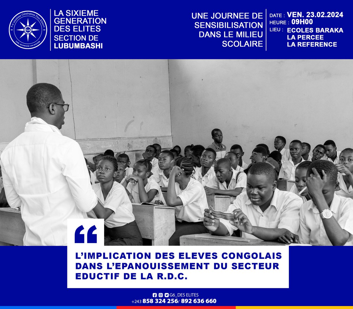 G6Elites's tweet photo. Le Rendez-vous est confirmé demain nous serons avec Les Elites de Lubumbashi, Hâte d'y être🔥 https://t.co/AE27Enkisi
