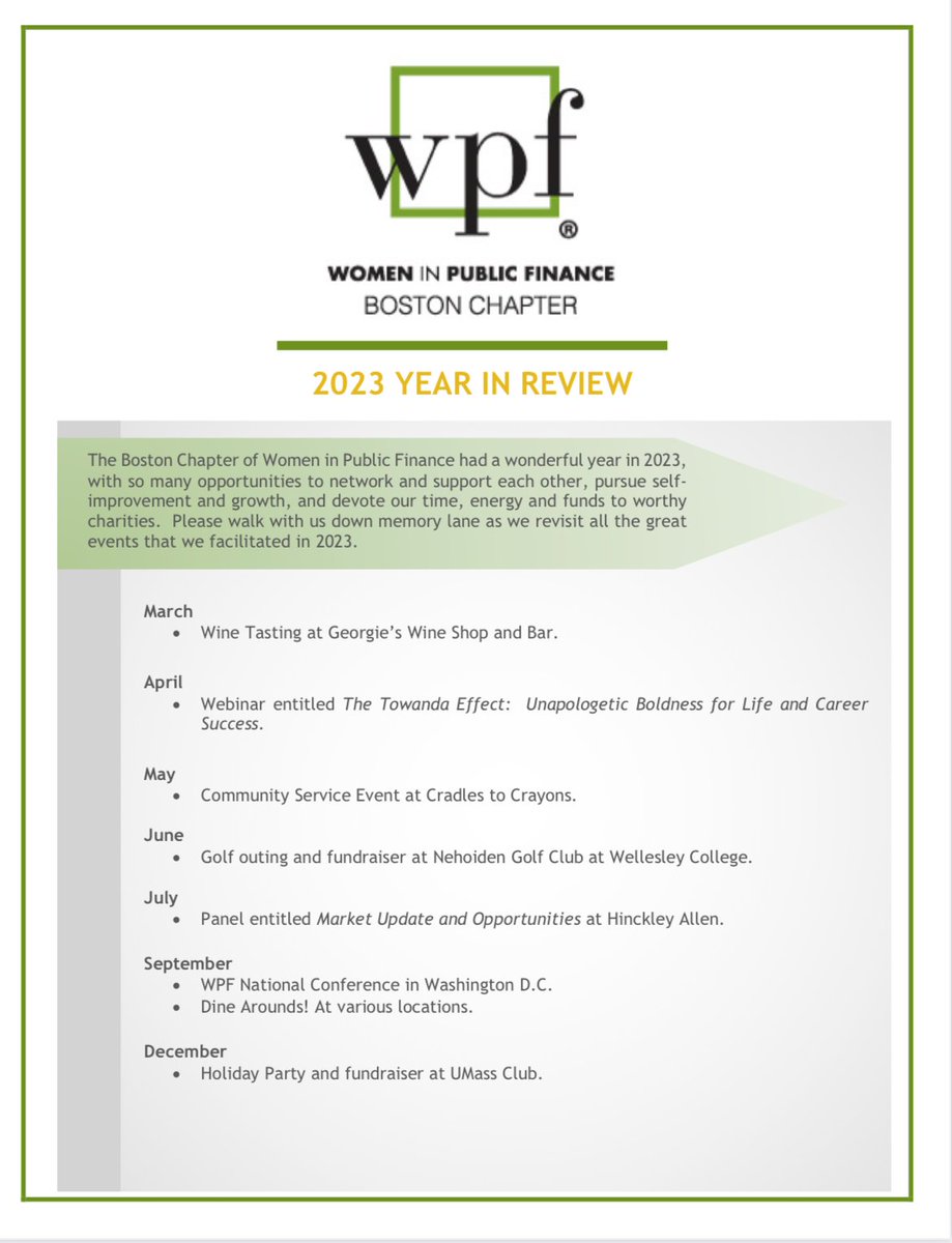 BostonWpf's tweet photo. We are excited to present our 2023 Year-in-Review, a newsletter showcasing the many wonderful events we hosted, facilitated and participated in last year. Click the link below!
https://t.co/ReMaiqAxtc https://t.co/XldETvueGj
