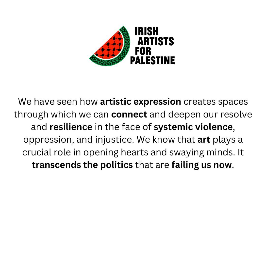 ☘️🍉 How do you plan to show your Palestine Solidarity this St Patrick’s Day 🍉☘️ #irishartistsforpalestine Artwork by the brilliant @Ciaraioch 🕊️ 1/4