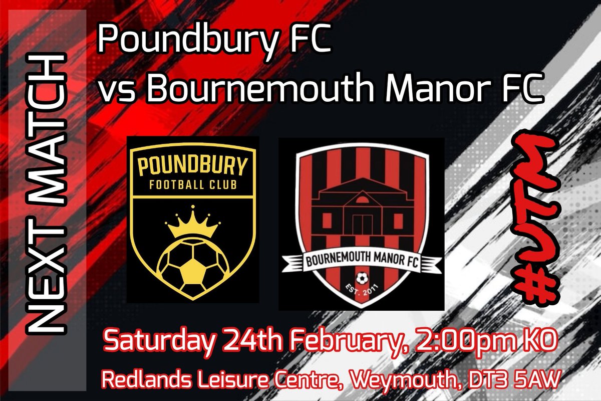 Next up for the Manor lads is the first of 5 away games this month against Poundbury FC (weather permitting as always). 

#opportunities #league #attitude #desire #passion #workhard #hardwork #consistencyiskey #wearebournemouthmanor #UTM🔴⚫