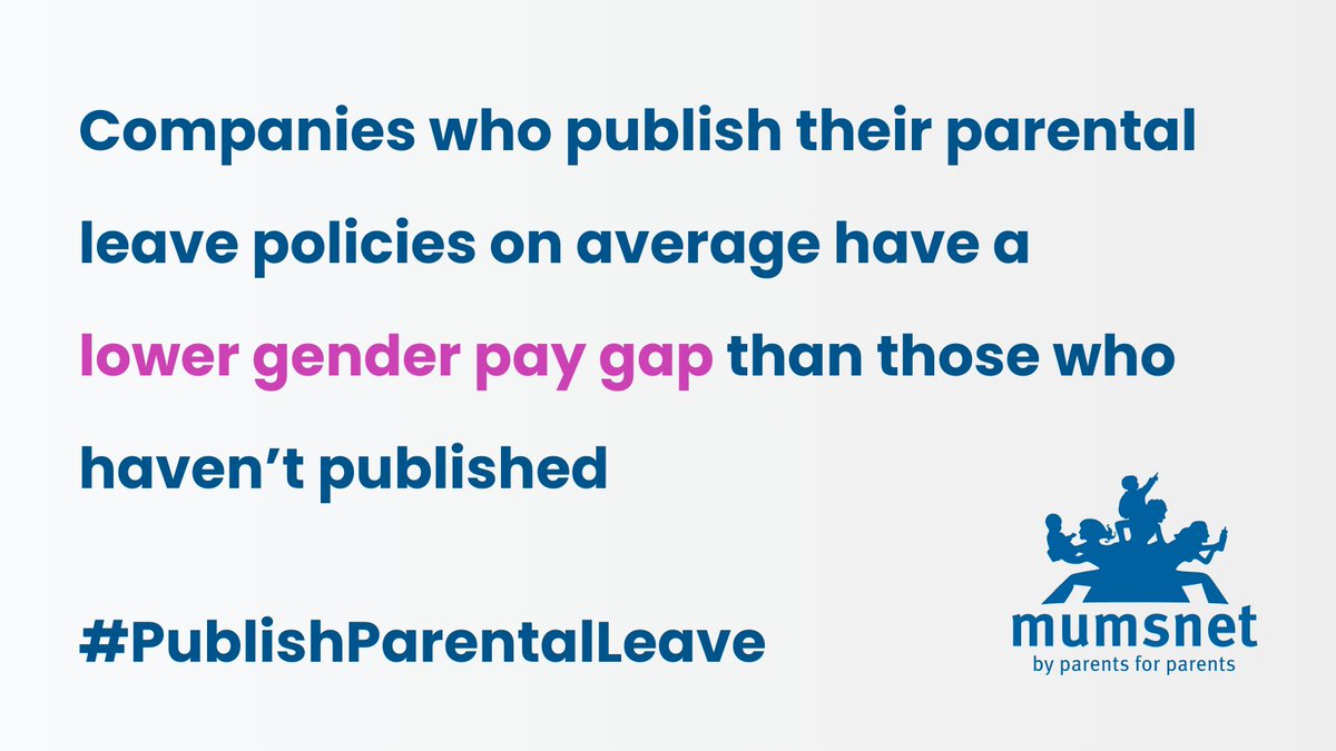 Publishing parental leave is a small cost-free change organisations can make that helps encourage a race to the top amongst employers and tackles the gender pay gap. Yet currently only 45 of FTSE100 organisations publish their policies. Find out more: mumsnet.com/articles/publi…