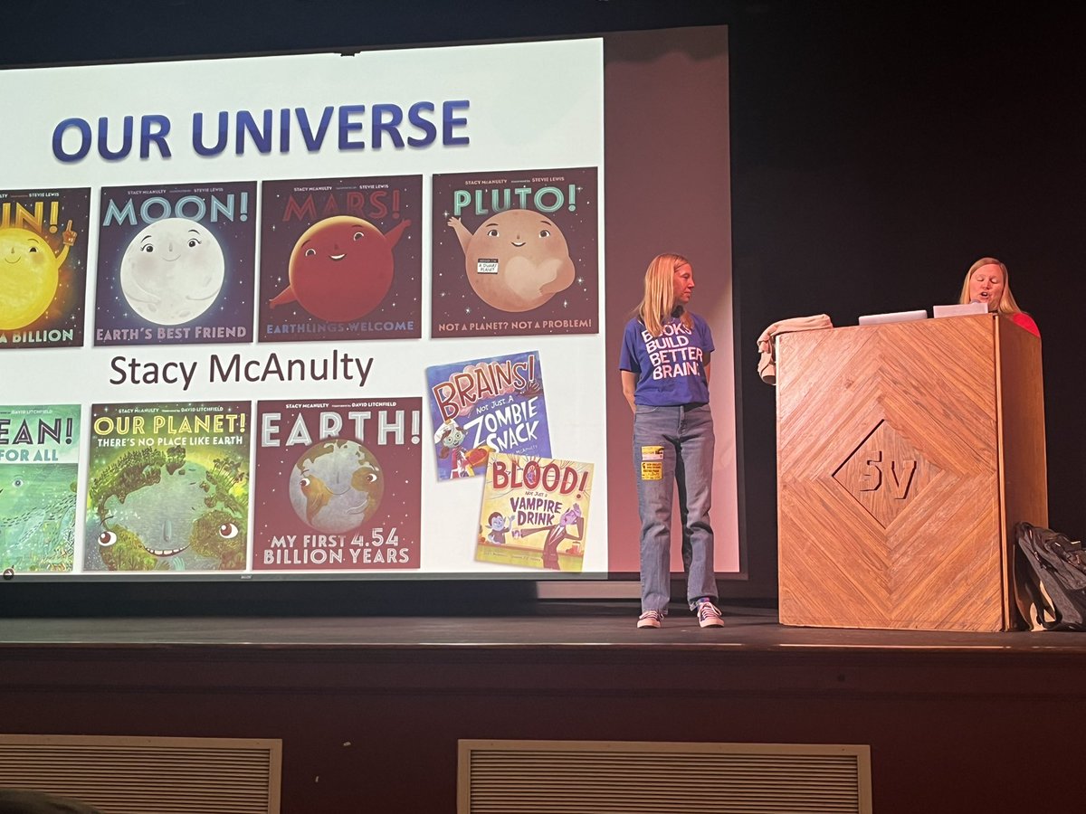 Excited to welcome @stacymcanulty 2 @UCPSNC 2talk 2our youngest readers a/b the process of being an author! Thanks 2 @SunValleyHSNC @PorterRidgeHSNC for hosting! Also s/o to our media coordinators for helping to plan the visit and logistics for students! @AGHoulihan