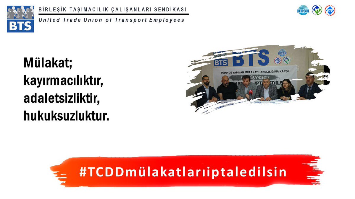 Mülakat kadrolaşmanın aracıdır ! Torpildir! Kaldırılsın..! #TCDDmülakatlarıİptalEdilsin