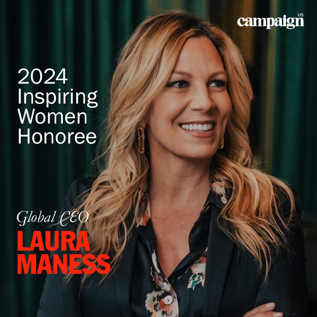 Our Global CEO, Laura Maness, is an honoree for <a href="/CampaignLiveUS/">Campaign US</a> 2024 Inspiring Women. The women recognized are redefining leadership, while setting new bars for innovation, creativity and strategic excellence.

See the full list of trailblazers here: bit.ly/3uIhkly