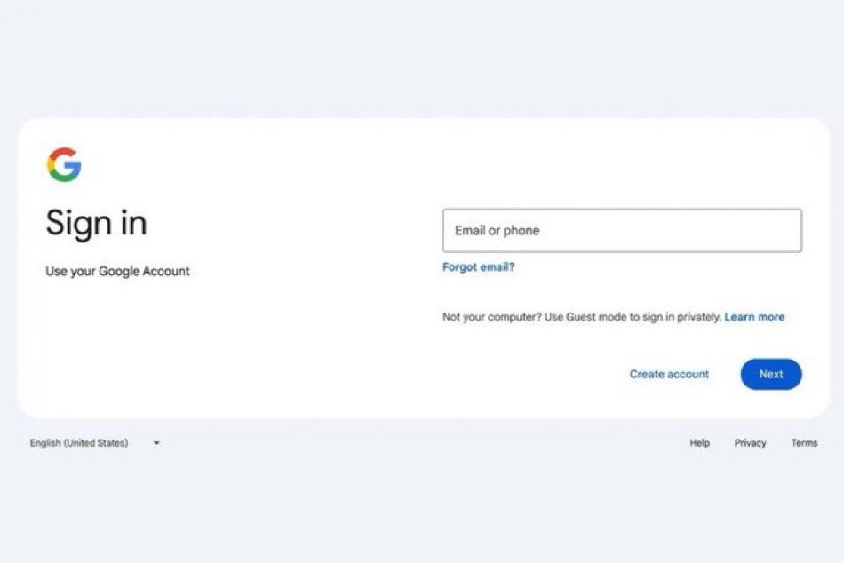 designertom's tweet photo. I’ve never been more underwhelmed with a product update than the redesign of the Google sign-on page. https://t.co/V1M4fZswxb