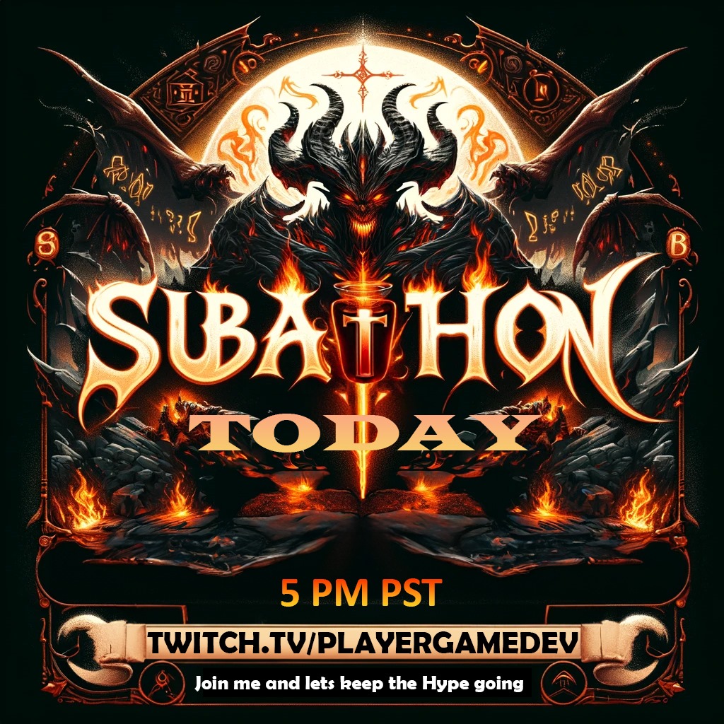 playergamedev's tweet photo. 🔥 SUBATHON TODAY 🔥 D2R, S6 Release at 5 PM PST! https://t.co/VBSk81bqwW. 🚂💥

👉 Follow = +1m
🎁 Subs: T1=+10m, T2=+15m, T3=+20m
📣 Cheers= 1m per 100
💲 Tip= 1m per $1
🛍️ Merch= +10m

#Diablo2Resurrected #Subathon #playergamedev #PBP #peoplebeforepixels #neveralone #oneofus https://t.co/FQBa56FDIg