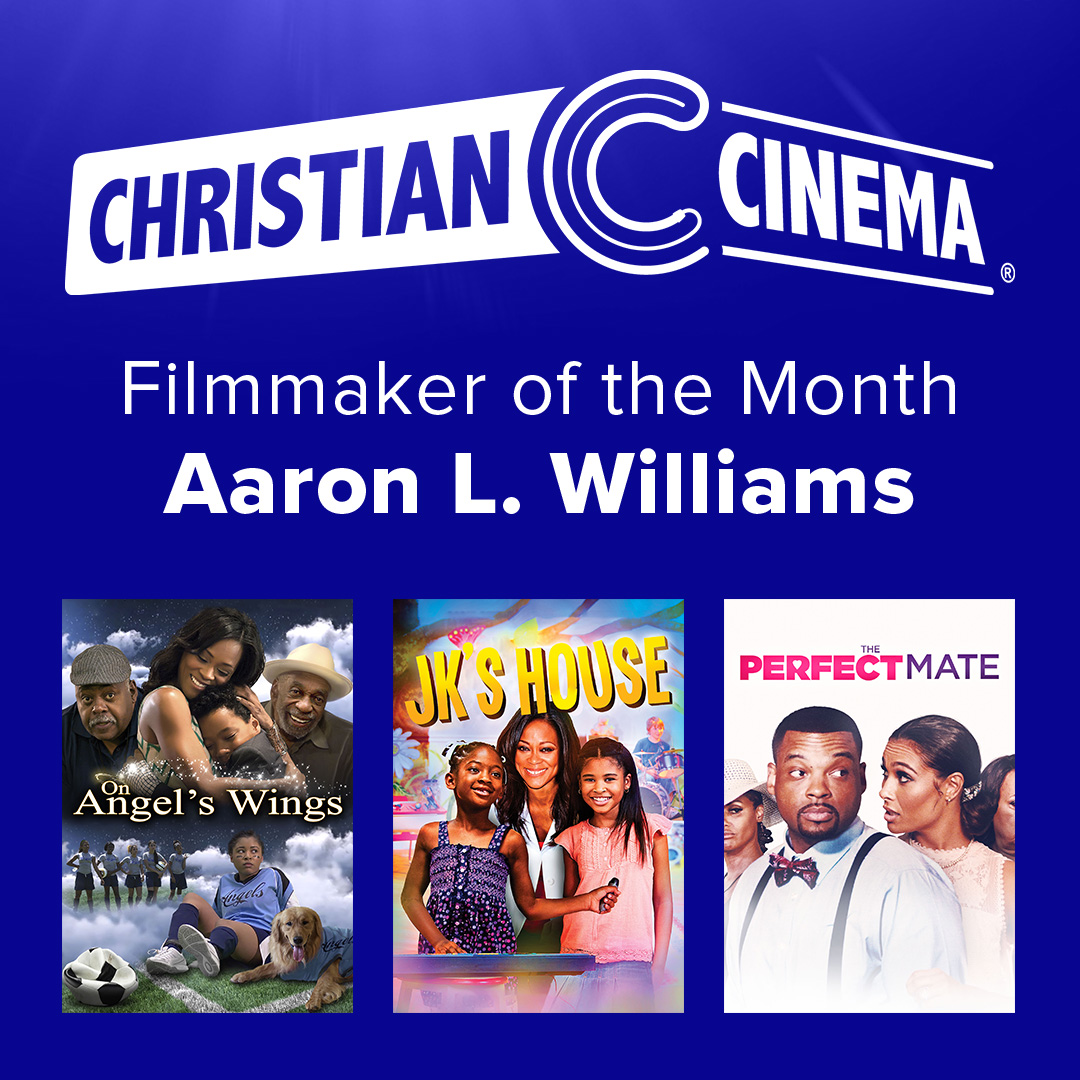 This month's Featured Filmmaker is Aaron L. Williams 🎥

Rent or buy his films, On Angel's Wings, JK's House, and The Perfect Mate, now on Christian Cinema!
▶️ bit.ly/StreamChristia…