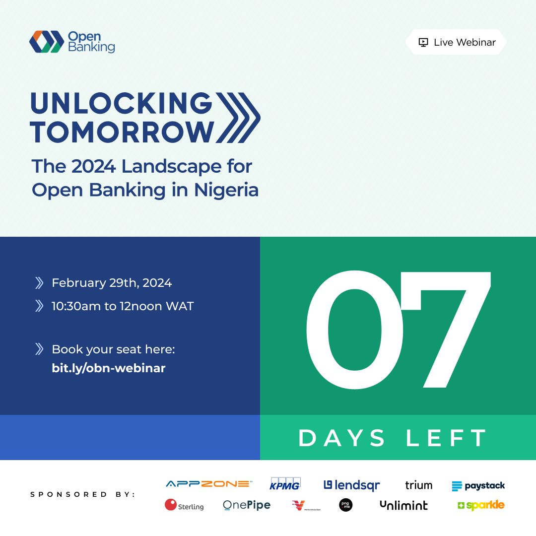 openbanking_ng's tweet photo. The countdown to our annual #OBNIndustryEvent has officially begun! 
With just one week left, now's the time to secure your spot. Don't miss out on the opportunity to join industry experts, and stakeholders for insightful discussions and expert opinions.
https://t.co/zSUdqrfaQ4 https://t.co/SXh8EKzb2R