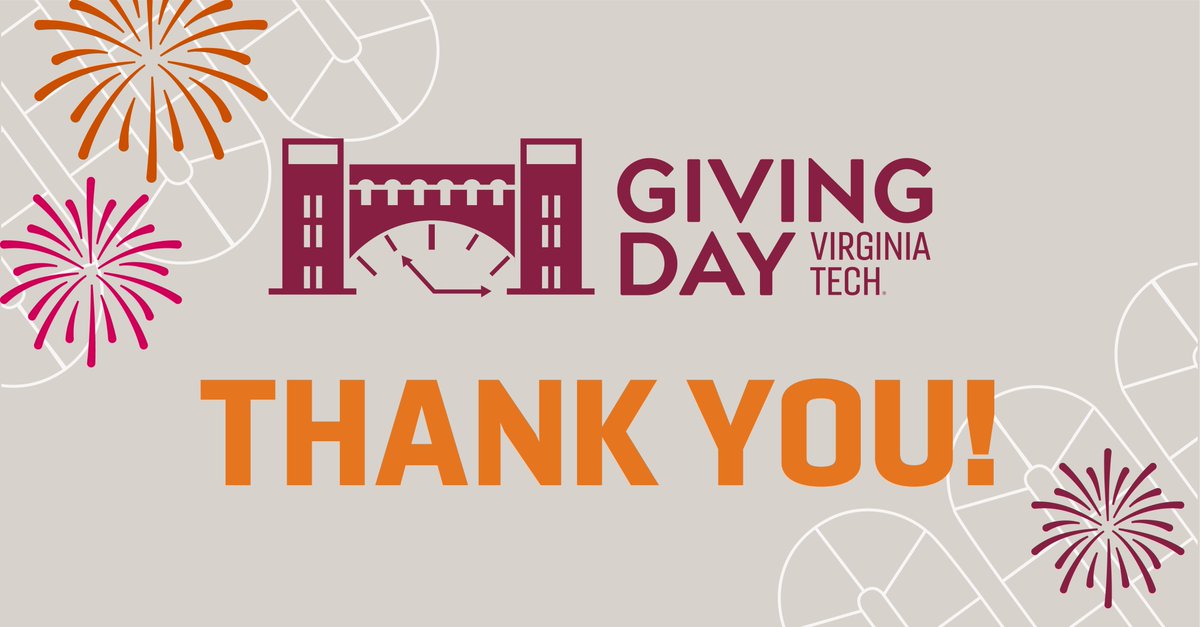 We did it! Thank you #VTCALS Hokies! We had an incredible #VTGivingDay thanks to your generosity and support. 🧡 We can't wait to put your wonderful gifts to great use supporting our college! 🦃