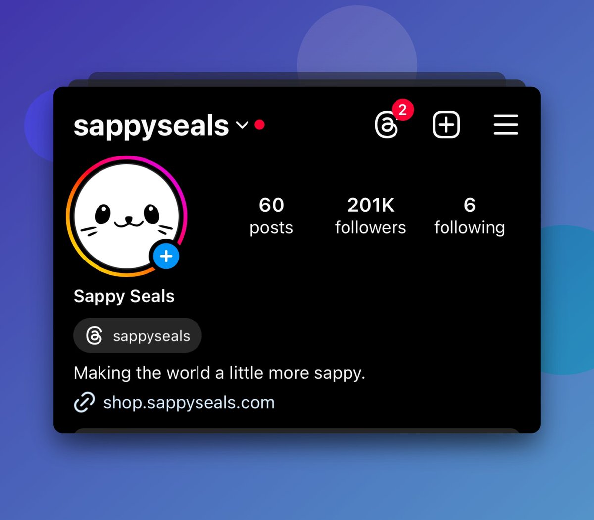 Sappy Seals just passed 200k followers on Instagram

higher imo